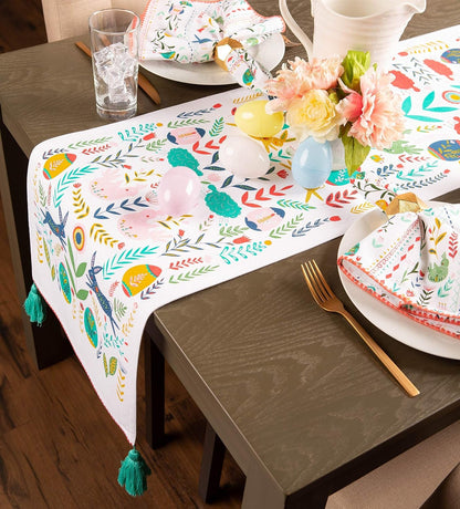 Easter Folk Collection, Kitchen Tabletop, Table Runner, 14X72, Easter Folk6