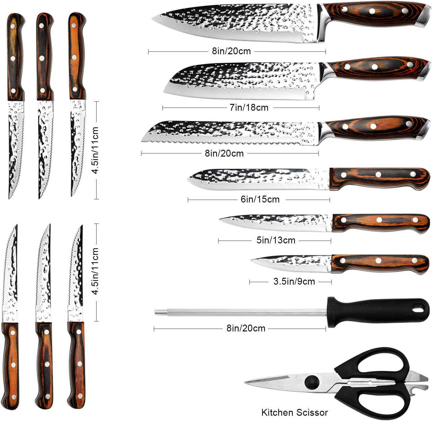 kitchen-knife-set-15-piece-knife-set-with-block-wooden-self-sharpening-for-chef-knife-set-high-carbon-japan-stainless-steel-hammered-collection-knife-block-set-with-steak-knives-boxed-knife-set-hammered-collection-japan-stainless-steel-with-6pcs-steak-knives
