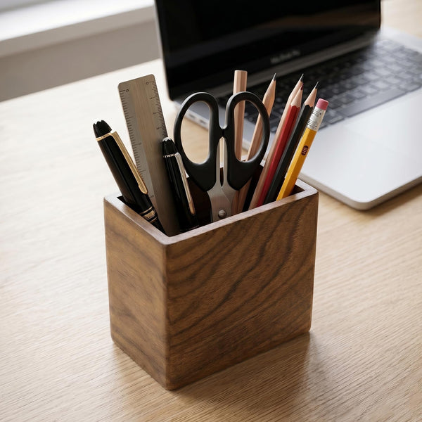 Remote Holder Hole-Free, Self-Adhesive Storage Wooden Box Small9
