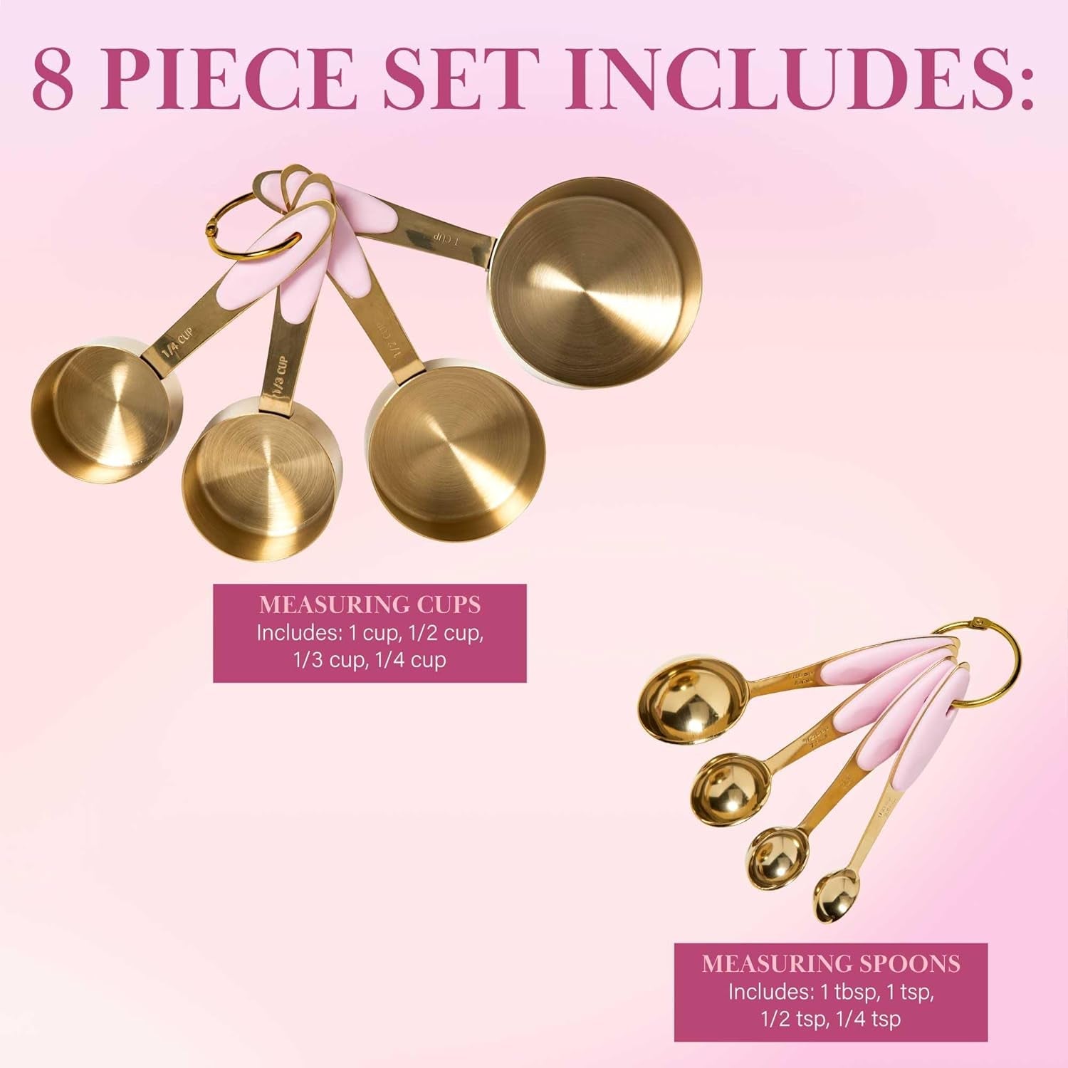 measuring-cups-and-spoons-set-stainless-steel-with-pink-silicone-inset-handle-dishwasher-safe-for-dry-and-liquid-ingredients-8-piece-set-gold-and-pink