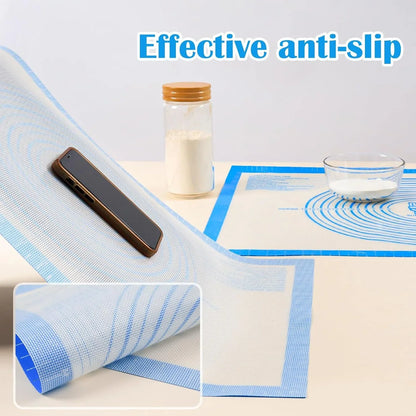 Nonstick Silicone Pastry Mat Extra Large with Measurements Dough Baking Mat | 28'' X 20'' Silicone Baking Mat Counter Dough Rolling Fondant/Pie Crust Sourdough Bread Supplies by  Blue4