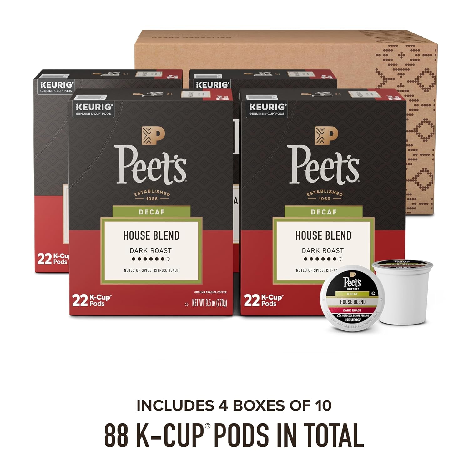 peets-coffee-dark-roast-decaf-keurig-k-cup-pods-decaffeinated-arabica-coffee-decaf-house-blend-88-count-4-boxes-of-22-k-cup-pods