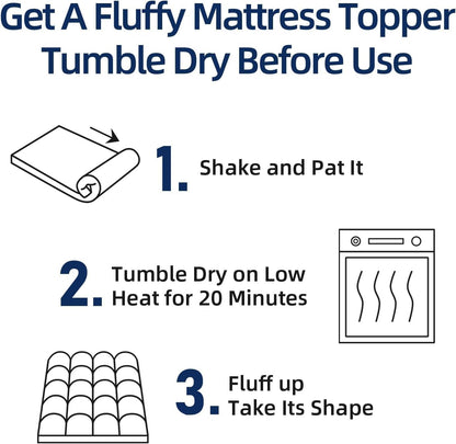Queen Mattress Topper for Back Pain, Thick Mattress Pad Cover | Plush Pillow Top Mattress Topper, Breathable Soft Bed Topper with 8-21”Deep Elastic Pocket, Cooling for Hot Sleepers, White6