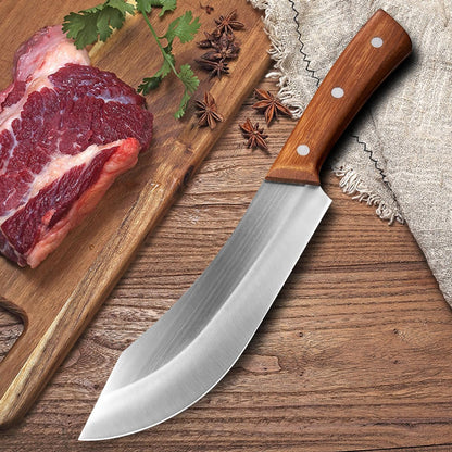 Meat Cleaver, Stainless Steel Chef Knife Forged Meat Cleavr Boning Butcher Knife Fruit Vegetable Cutting Knives3