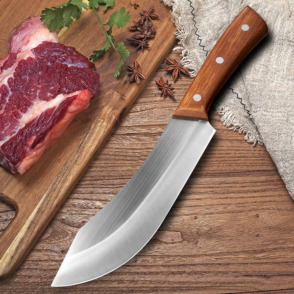 Meat Cleaver, Stainless Steel Chef Knife Forged Meat Cleavr Boning Butcher Knife Fruit Vegetable Cutting Knives3
