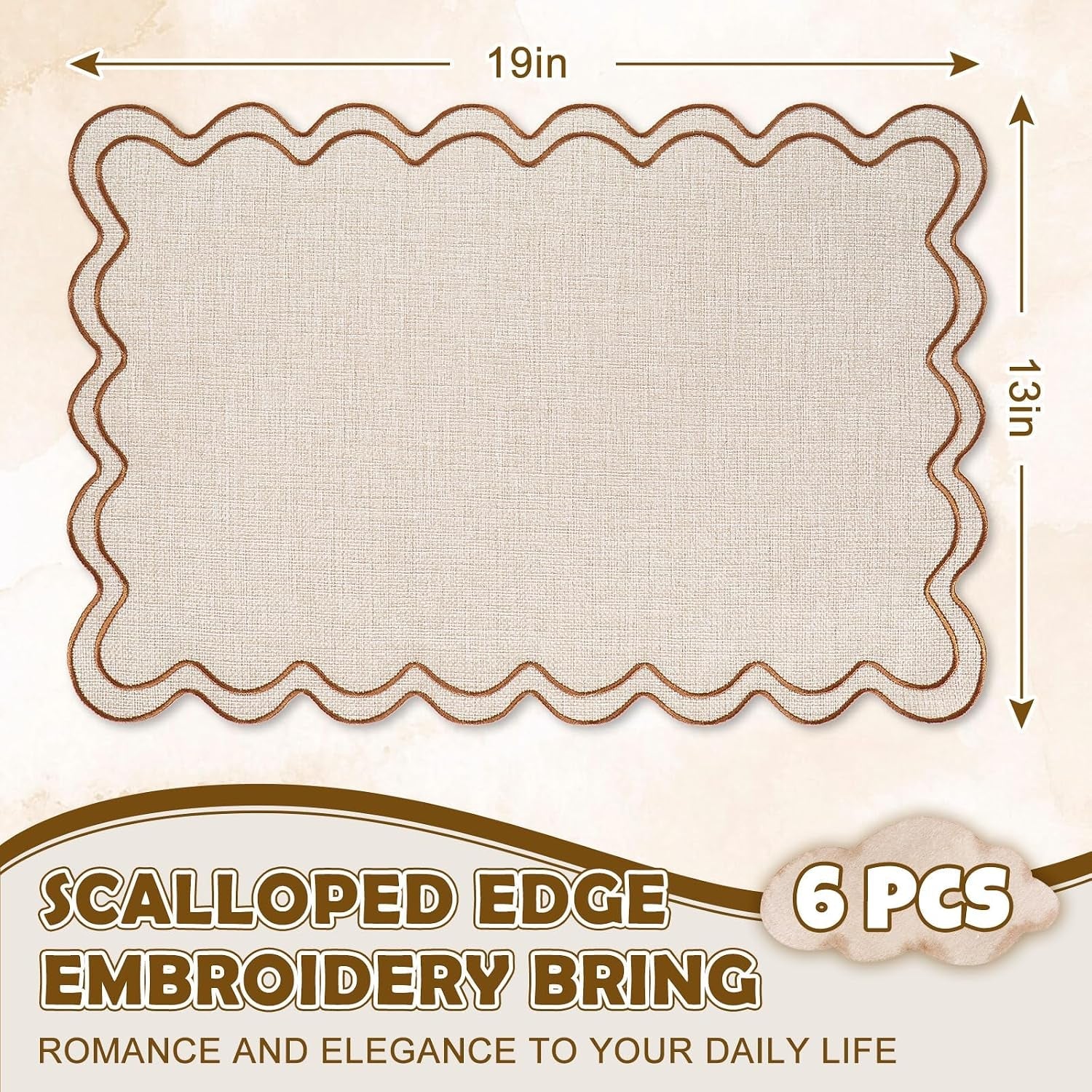 beige-linen-placemats-embroidered-scalloped-kitchen-place-mats-for-birthday-baby-shower-party-home-dining-table-decor-set-of-6-13-x-19-in
