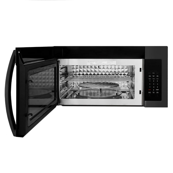 ZLINE over the Range Convection Microwave Oven in Black Stainless Steel with Modern Handle and Sensor Cooking4