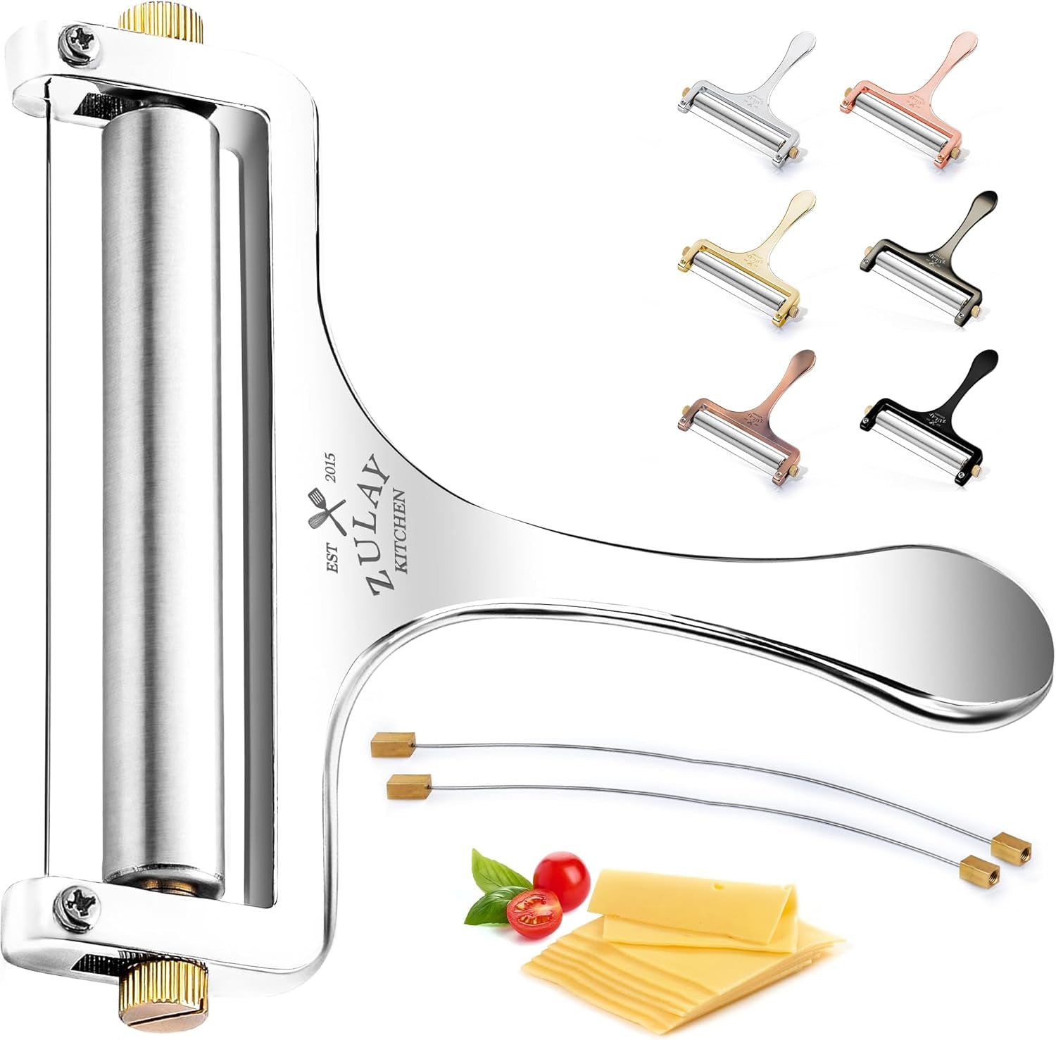 stainless-steel-wire-cheese-slicer-adjustable-hand-held-cheese-cutter-with-2-extra-wires-premium-cheese-knife-for-mozzarella-cheddar-gruyere-cheese-cutter-with-wire-silver