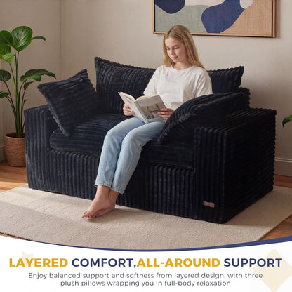 Boneless Couch, 59-Inch Couch in a Box, Deep Loveseat3