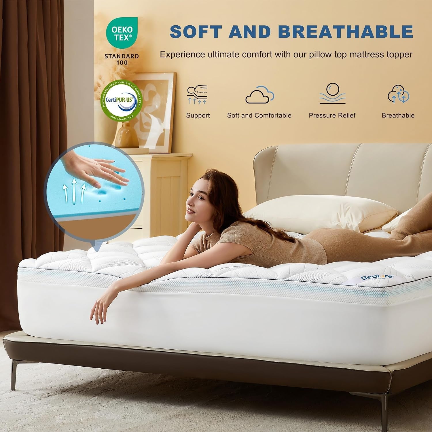 queen-mattress-topper-4-inch-dual-layer-memory-foam-mattress-topper-mattress-topper-for-back-pain-dual-layer-medium-support-2-gel-memory-foam-2-cooling-fluffy-pillow-top-pad-white