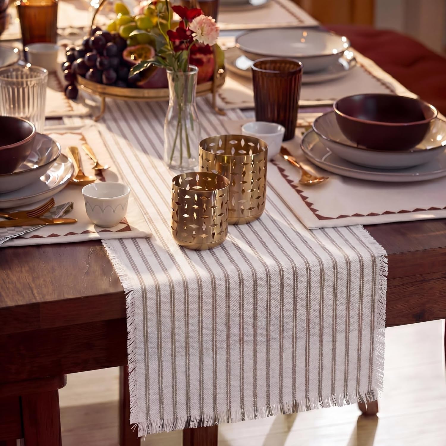 striped-table-runner-71x12-inch-brown-cotton-linen-fringe
