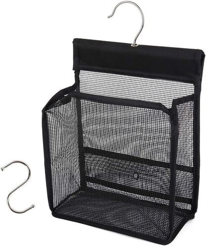 Hanging Mesh Shower Caddy Organizer Bathroom Storage Bag with Hooks for College Dorm, Gym, Swimming,Rv and Travel1