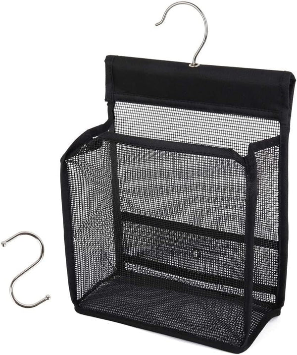 Hanging Mesh Shower Caddy Organizer Bathroom Storage Bag with Hooks for College Dorm, Gym, Swimming,Rv and Travel1
