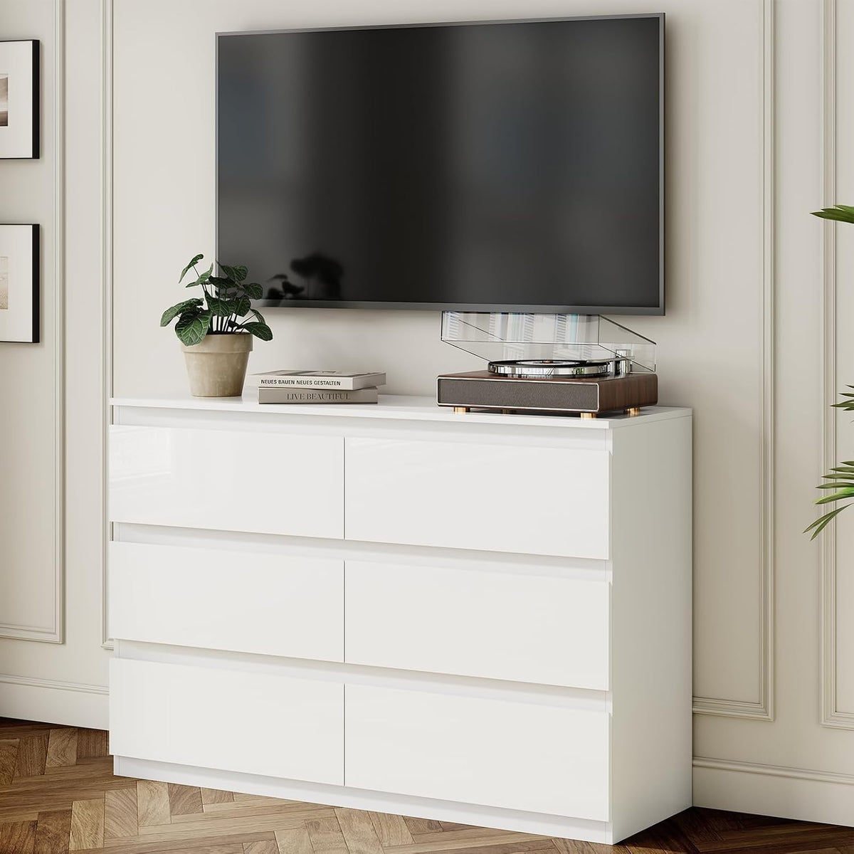 white-dresser-for-bedroom-wood-6-drawer-modern-high-gloss