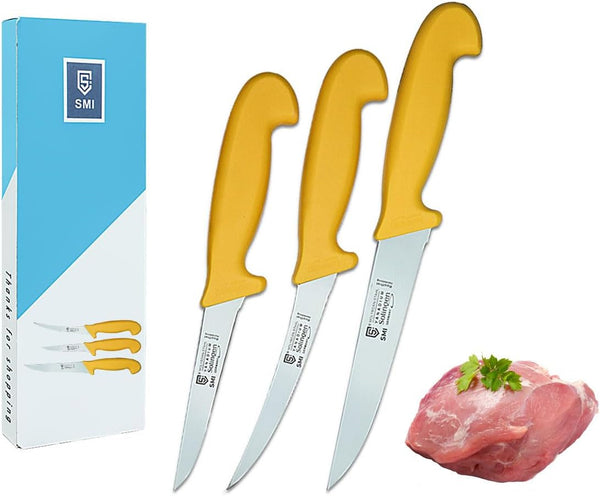 '-Solingen 3 Pcs Butcher Knife Set Boning Knife 5, 6 Inch Butcher Knife 8 Inch for Cutting, German Steel, 1.4116 Solingen/Germany, Made in Solingen Germany1