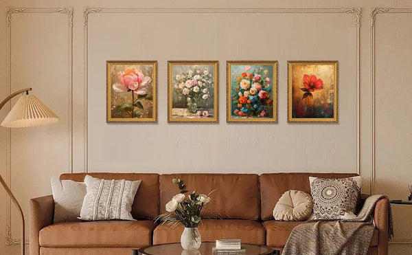 8×10 Picture Frame Gold - Picture Frames for Wall Hanging and Tabletop Display, Ornate Photo Frame for Poster,Vintage Frames,With Acrylic7