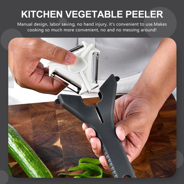 Multifunctional Kitchen Peeler Slicer Grater for Vegetables and Fruits Ergonomic Handheld Cooking Tool with Precision Blades for Carrots Potatoes Cheese and More5