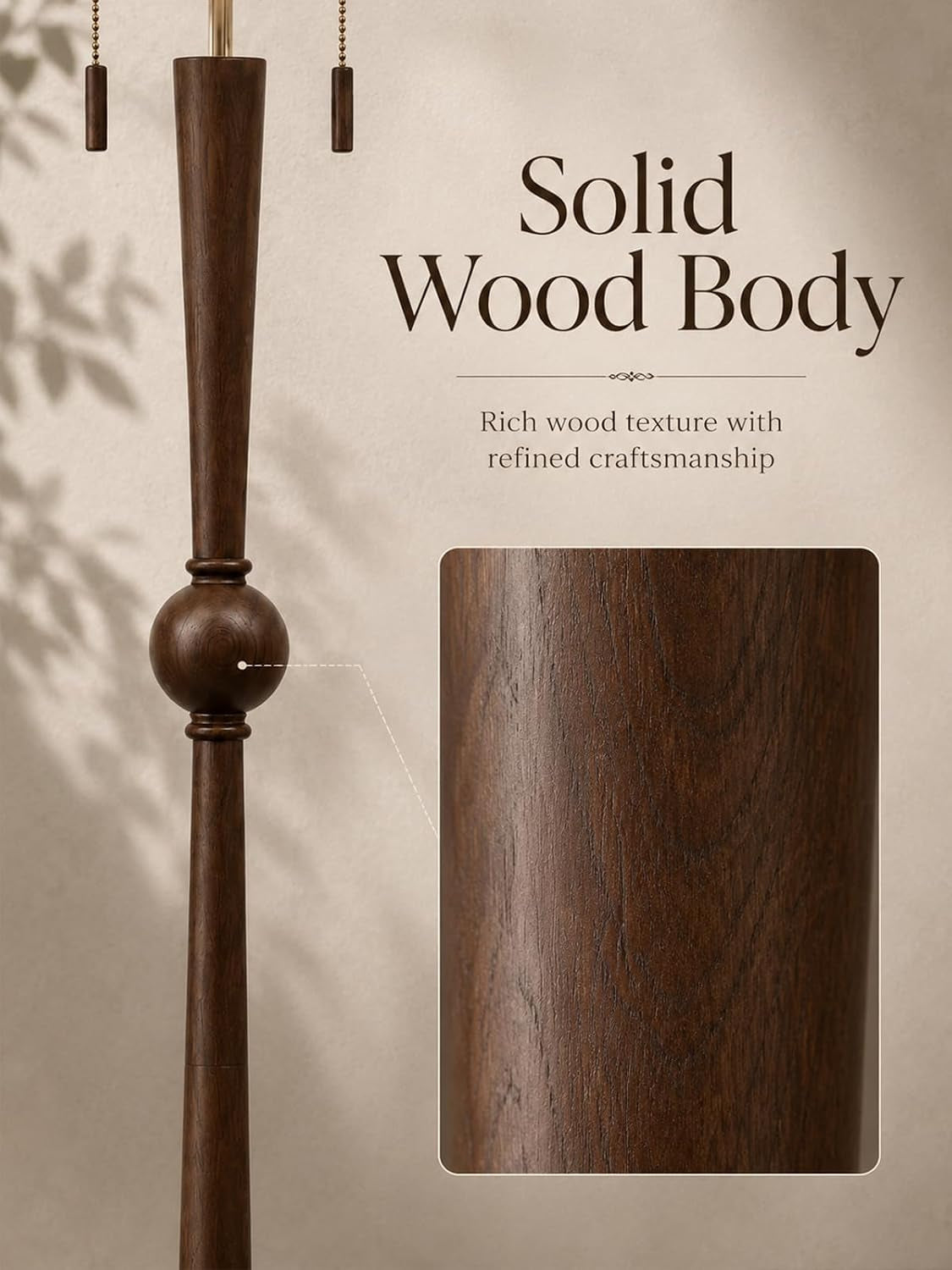solid-wood-floor-lamp-for-living-room-pull-chains-standing-lamp-62-8-tall-17-white-drum-shade-sculptural-wood-base-stem-2-light-design-standing-lamp-for-bedroom-2-bulbs-included