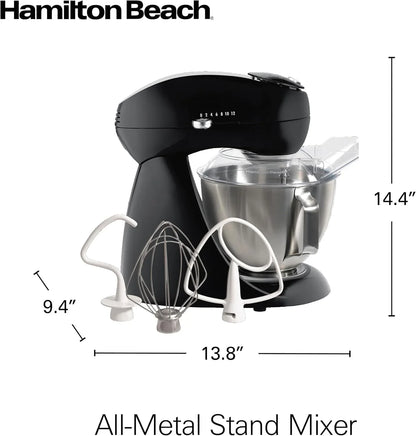 All-Metal 12-Speed Electric Stand Mixer, Tilt-Head, 4.5 Quarts, Pouring Shield, Licorice (63227)8