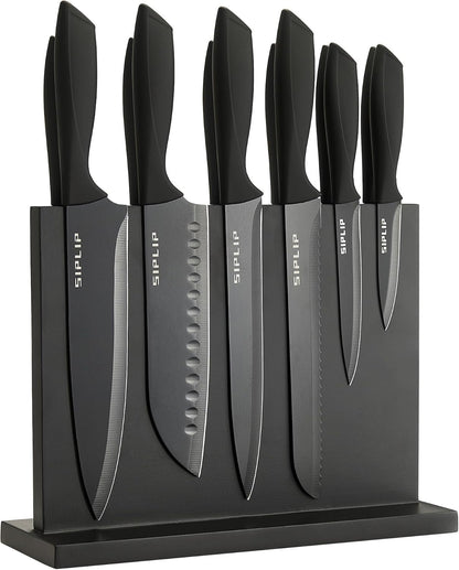 Kitchen Knife Set with Magnetic Knife Holder, 15 Pieces High Carbon Stainless Steel Sharp Kitchen Knife Set Including Chef'S Knife, Bread Knife, Serrated Steak Knife Set1