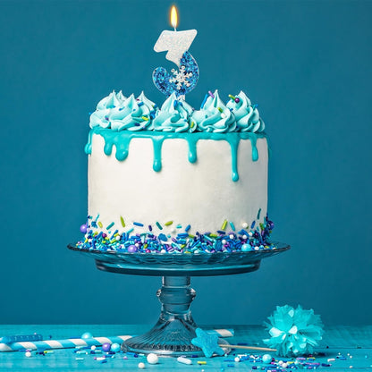 Snowflake Number 3 Candle Frozen Birthday Party Decorations5