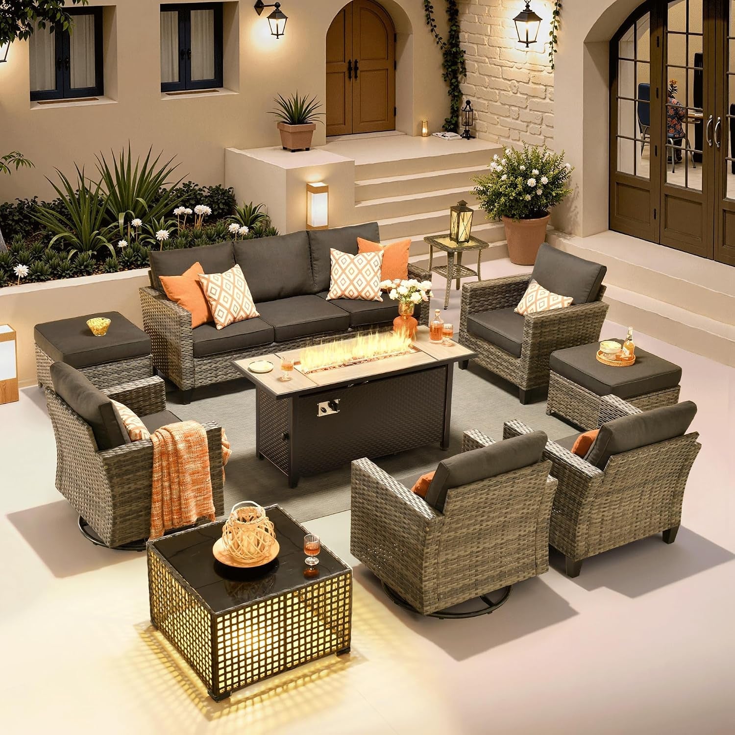 10-pieces-patio-furniture-set-with-swivel-chairs-rocking-gliders-54-fire-pit-table-outdoor-sofa-couch-with-solar-lights-table-modern-deep-seat-wicker-rattan-conversation-set-black