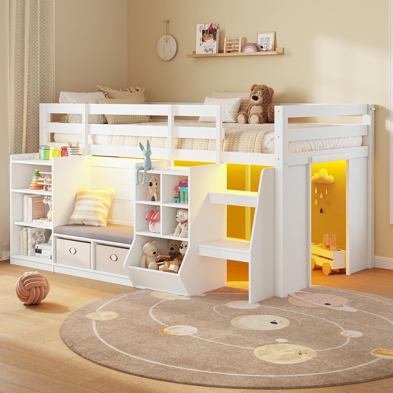 low-loft-bed-twin-size-with-led-lights-wooden-kids-twin-loft-bed-with-storage-bookcase-toy-box-reading-nook-and-secret-play-space-modern-loft-bed-with-stairs-and-safety-guardrails-for-boys-girls