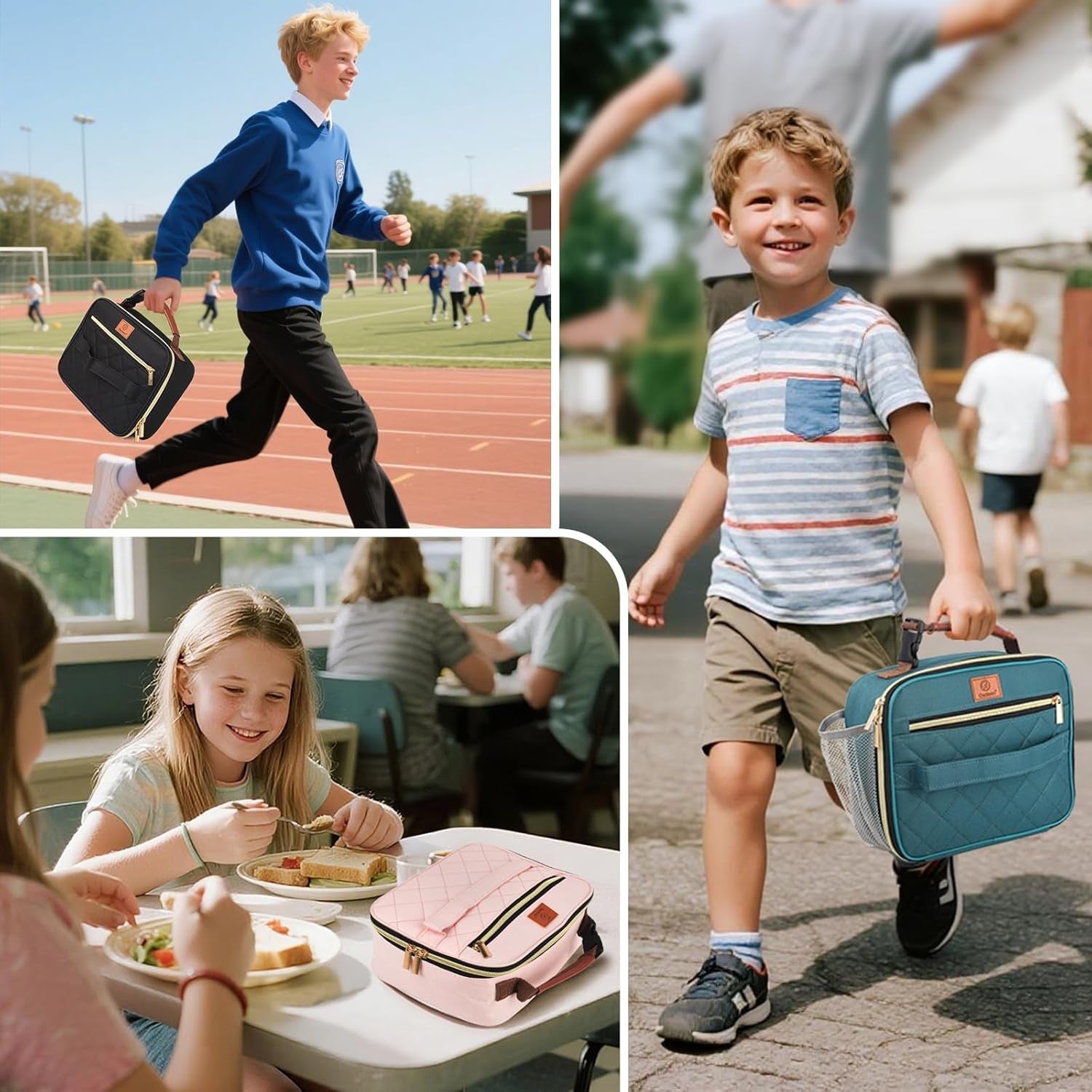 lunch-box-for-kids-boys-insulated-small-lunchbox-reusable-zip-closure-buckle-handle-portable-cooler-for-work-school-travel-lake-green
