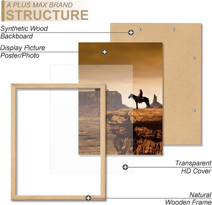 11X14 Picture Frame Natural Light Weight Wall Mount3