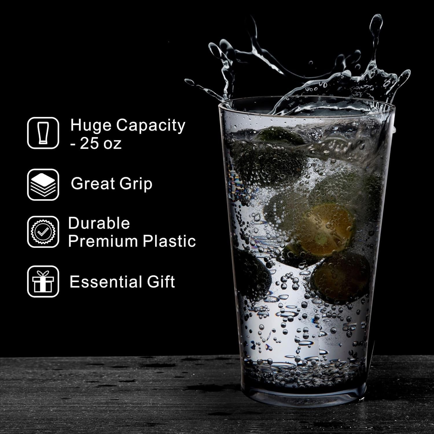 unbreakable-plastic-drinking-glasses-set-of-6-16-ounces-grey-16-oz-plastic-tumbler-cups-shatterproof-drinking-cups-plastic-glass-cup-cups-for-kitchen-cup-set-dishwasher-safe