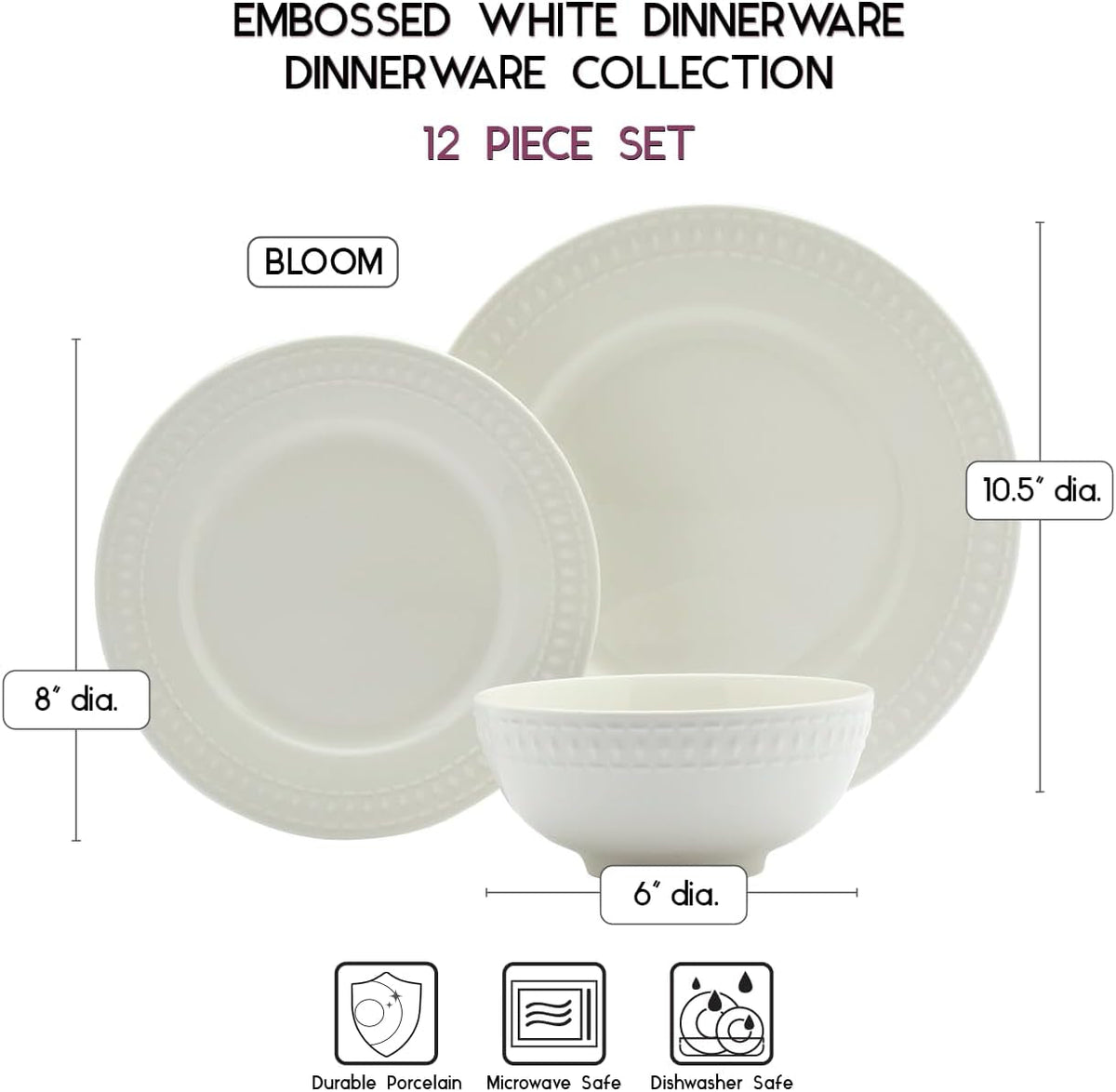 tabletops-gallery-embossed-white-porcelain-round-dinnerware-bloom-12-piece-dinnerware-set