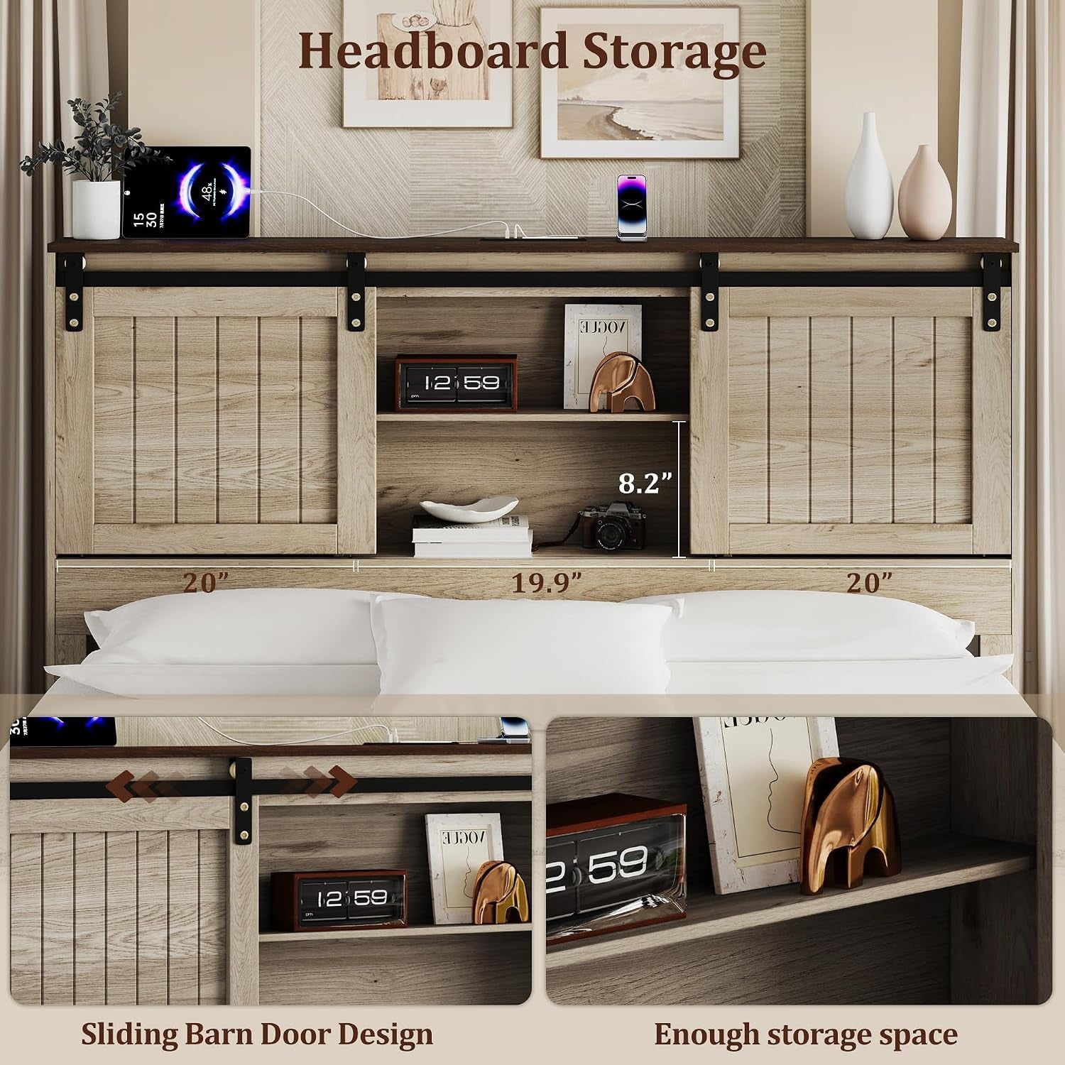 queen-size-bed-frame-with-storage-headboard-reading-lights-oak