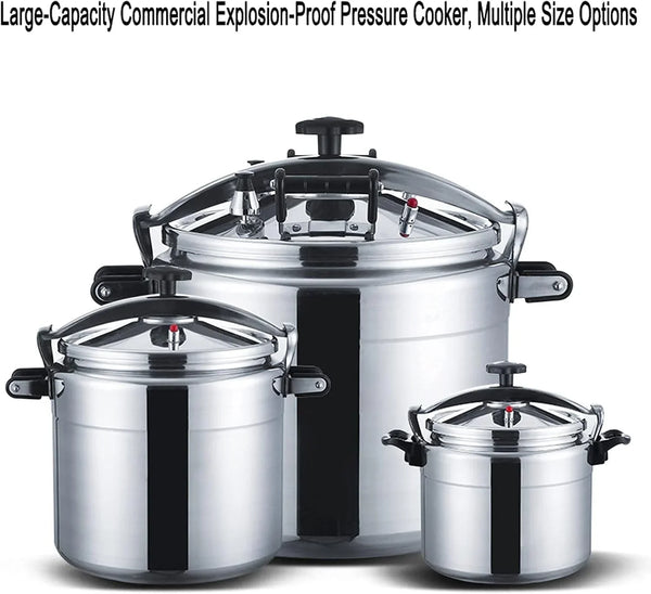 Large Capacity High Pressure Cooker,Stainless Steel Explosion-Proof High Pressure Cooking Pot Non-Stick Cooker Suitable for Induction Cooker Gas (Color : Silver, Size : 50L)6