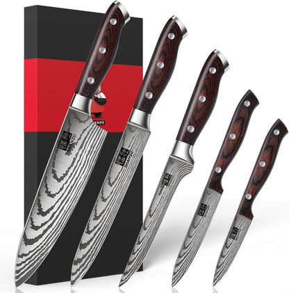 Japanese Chef Knife Set 5 PCS, High Carbon Stainless Steel1