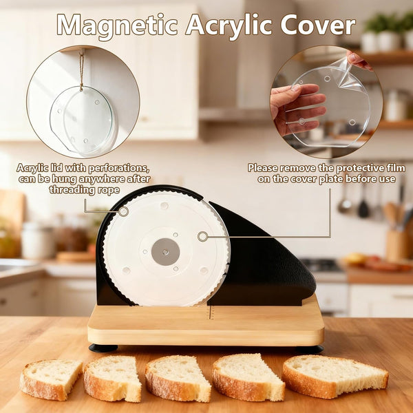 Upgraded Manual Bread Slicer for Homemade Bread with 20 Bags and Acrylic Cover, Adjustable Thickness Bread Cutter, Sourdough Slicer Serrated Blade with Scale Line and Suction Cup for Baguettes2