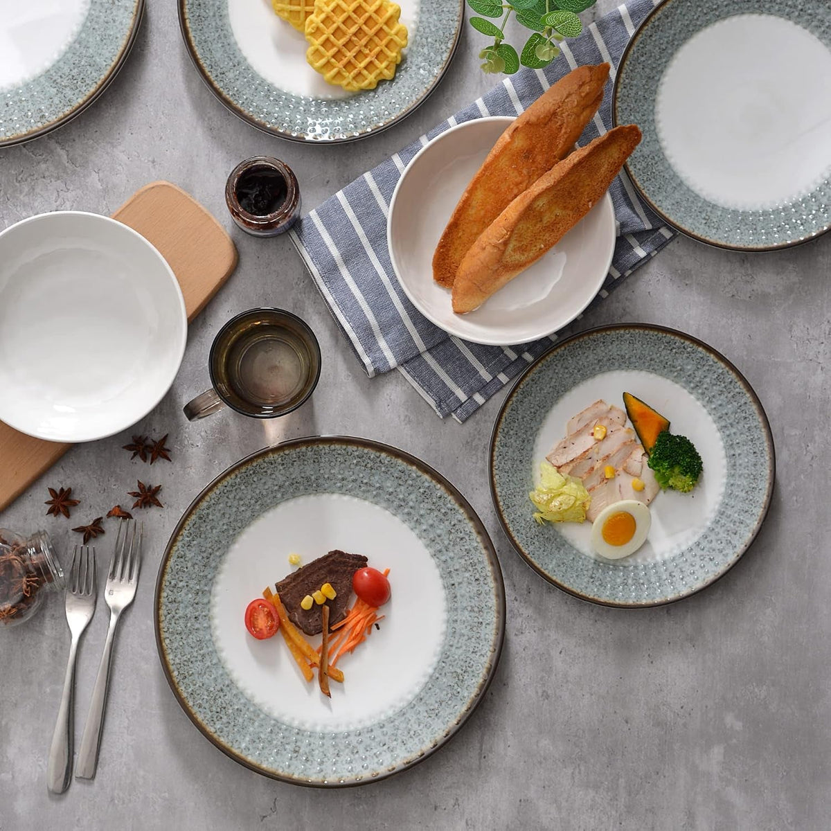 melamine-dinnerware-sets-12pcs-plates-and-bowls-sets-unbreakable-and-lightweight-summer-outdoor-dishes-for-patio-yachts-and-rv-dishwasher-safe-rustic