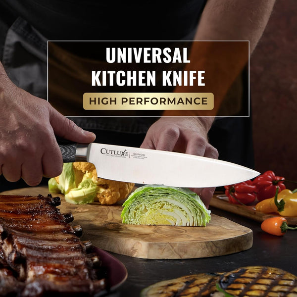 5-Piece Chef Knife Set – Ultra Sharp Japanese Kitchen Knives | High Carbon Stainless Steel Blades, Full Tang Pakkawood Handles – Shinobi Series5
