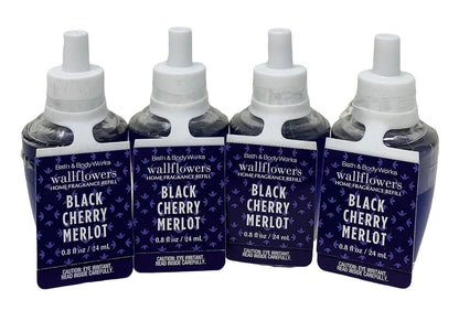 Bath and Body Works Black Cherry Merlot Wallflowers Fragrance Refill 0.8 Oz. (Pack of 4)1