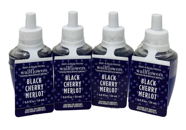 Bath and Body Works Black Cherry Merlot Wallflowers Fragrance Refill 0.8 Oz. (Pack of 4)1