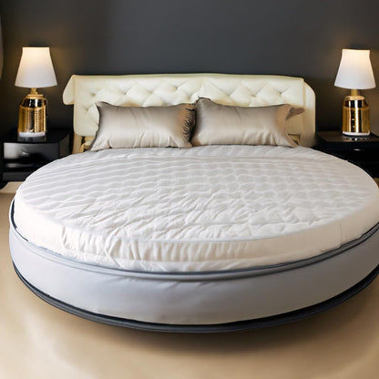Ergonomic round Bed Mattress for Adults Made in USA, 86" Diameter Medium Firm,Foam Breathable Comfortable (9" Inches, round King)2