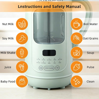 Nut Milk Maker Multi Function Blender 1L Large Capacity, Self-Cleaning, Soy Milk, Smoothie, Juice, Baby Food, Soup More, Quiet Design with Visual Window3