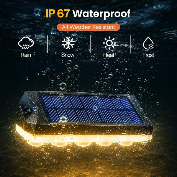 Solar Fence Lights Outdoor 10 Pack, 40 Modes RGB & Cold/Warm White Wall Lights with 5 Lens, IP67 Waterproof Dusk to Dawn outside Lighs for Backyard, Patio, Yard, Pool, Deck, Railing Decor6