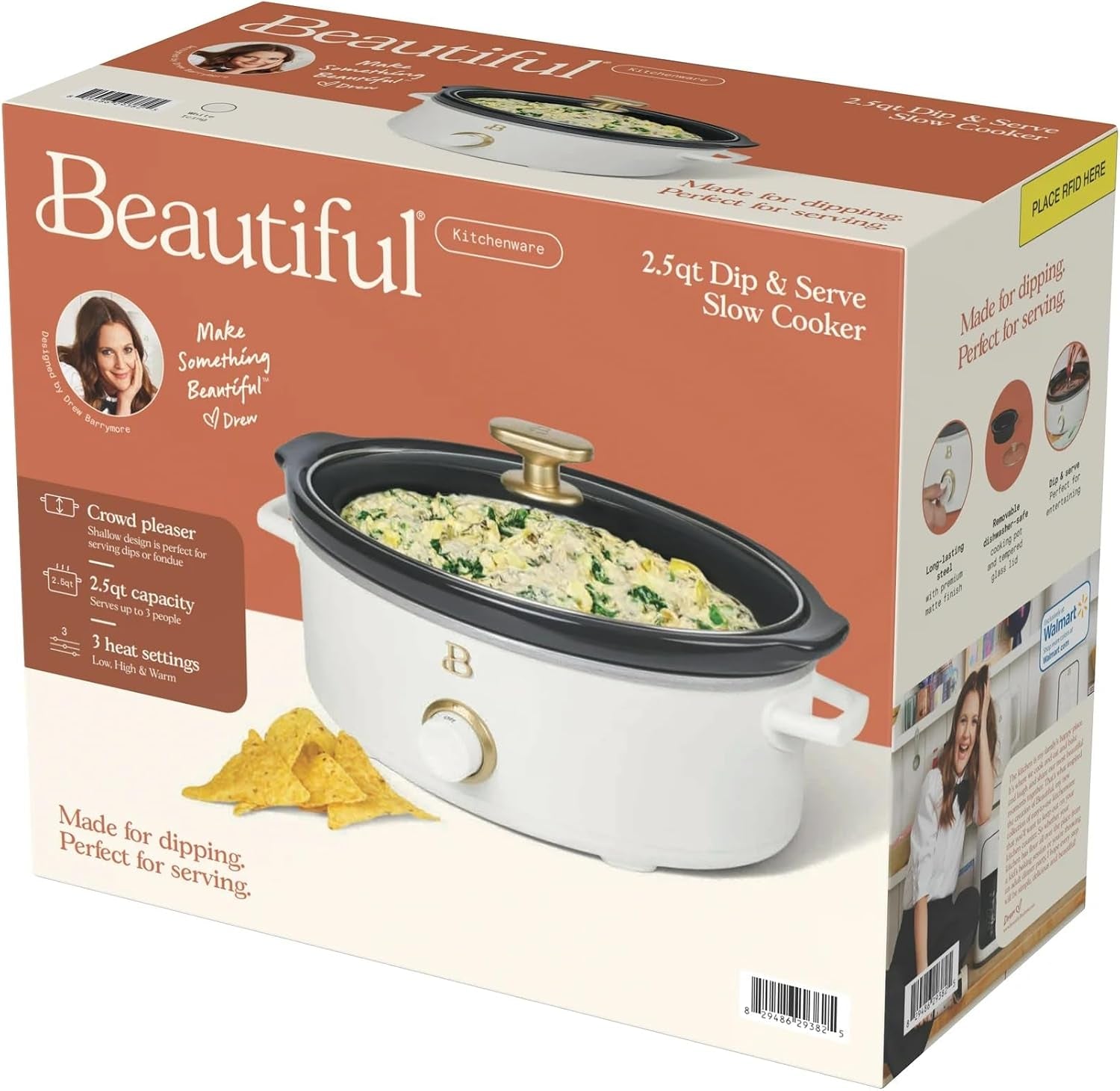 2-5-quart-dip-warmer-slow-cooker-mini-crock-pot-for-cheese-fondue-sauces-and-appetizers-compact-electric-cooker-with-low-high-warm-settings-white-icing
