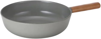 FIKA Nonstick 10-Inch Stir Fry Wok with Wood Handle, Healthy Cooking Induction Compatible Cookware for All Stovetops, Kitchen Essential Nonstick Ceramic Coating Skillet, Made in Korea ( 26Cm Wok )1