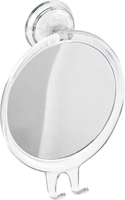 Plastic Power Lock Suction Shower Shaving Razor Holder, Fog-Free Bathroom or Tub, 6" X 2" X 7", Mirror-Round3
