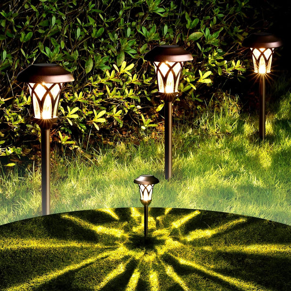 Solar Pathway Lights Outdoor, Metal Glass & ABS Landscape Lights2