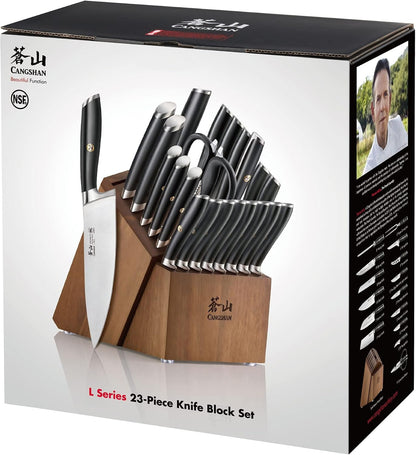 L Series 23-Piece Classic Knife Block Set, Forged German Steel, 10274579