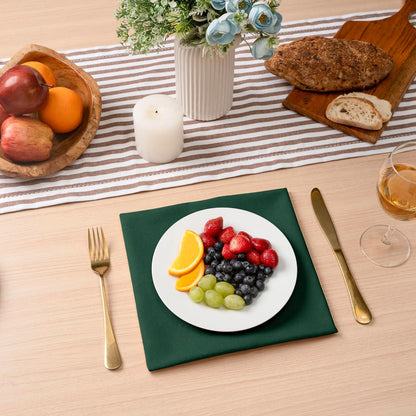 Solid Cloth Napkins Set of 6 Forest Green 100% Cotton Dinner Napkins 18X18 Inches - Soft, Reusable, Absorbent & Washable, Ideal for Wedding Events Farmhouse Parties Hotel & Everyday Use2