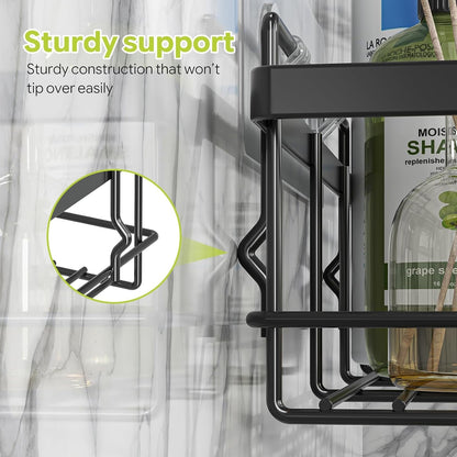 Adhesive Shower Caddy, 5-Pack Large Capacity Shower Shelves6