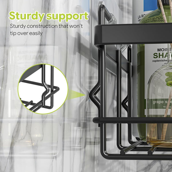 Adhesive Shower Caddy, 5-Pack Large Capacity Shower Shelves6